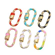 

3PCS, 13.2*25mm, Plated Oval Shaped Screw Clasp Jewelry Findings