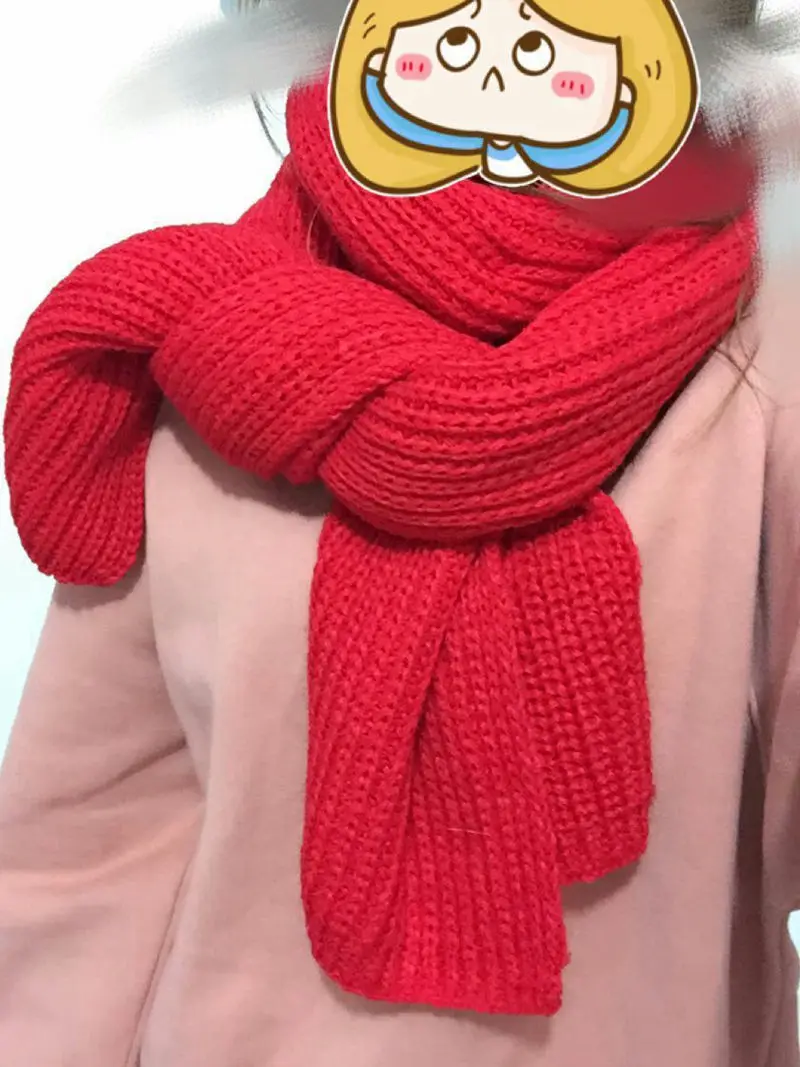 Goblin: The Lonely and Great God Korean Drama K-Drama Goblin Yoo In-Na Red Scarf Large Thick Knitting Scarves Women Cosplay Kpop