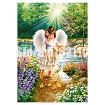 

DIY Diamond Embroidery An Angel's Warmth Animals Flowers Diamond Mosaic Full Drills Decoration Diamond Painting Kit Home Decor