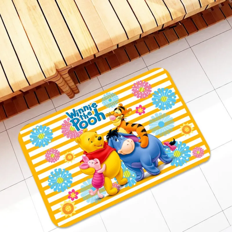 Disney Cartoon Yellow Winnie Mickey Minnie Mouse Door Mat Kids