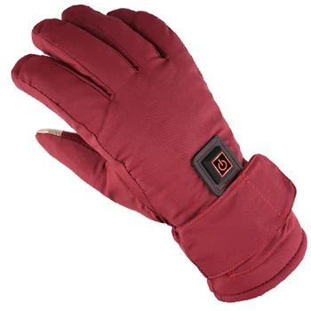 

1 Pair Women Climbing Rechargeable Batteries Three Levels Adjustable Anti Slip Waterproof Warm Electric Heated Gloves Outdoors