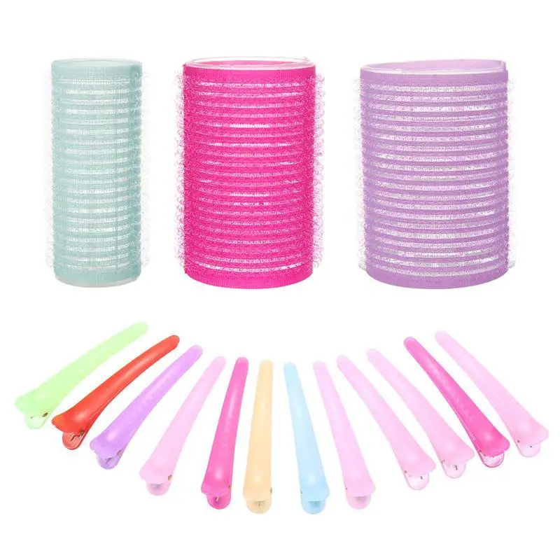 28/48 Pcs 3 Size Self-adhesive Curler Set Pepset Convenient Plastic Hair Rollers DIY Hair Styling Tool for Wome
