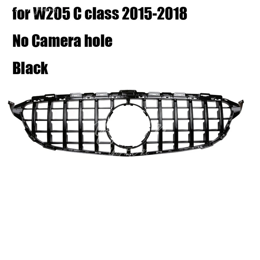 14 видов ABS автомобиль стильный вид решетка гриль для- Mercedes Benz W205 C200 C300 C350 - Цвет: Type F