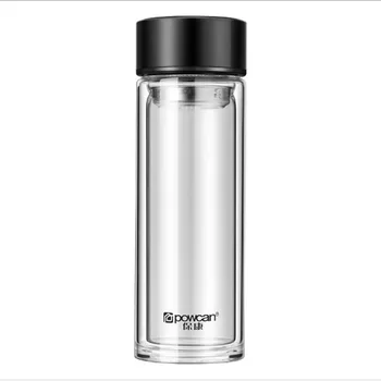 

420ML Water Bottles Tea Infusers Glass Water Bottle Portable Leakproof Drinkware Vacuum Tea Coffee Cups Travel Mugs