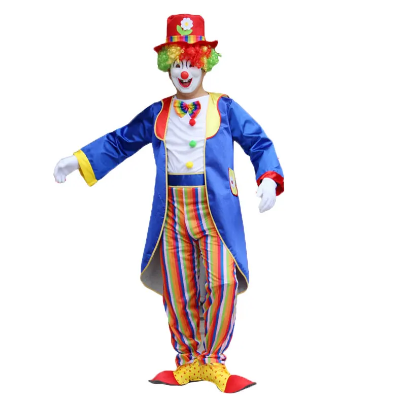 Beste Umorden Halloween Kostuums Volwassen Grappige Circus Clown Kostuum Naughty Joker Nar Uniform Fancy Dress Cosplay Voor Mannen Vrouwen