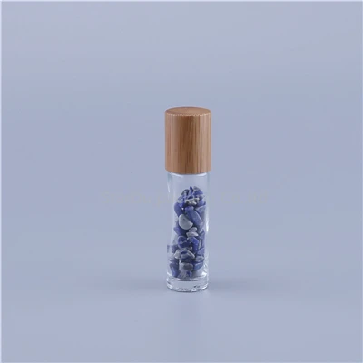 B 480 шт./лот Refillable10ml прозрачные эфирные массажные стеклянные рулонные бутылки с цветными нефритовыми роликовыми шариками гравия внутри - Цвет: B