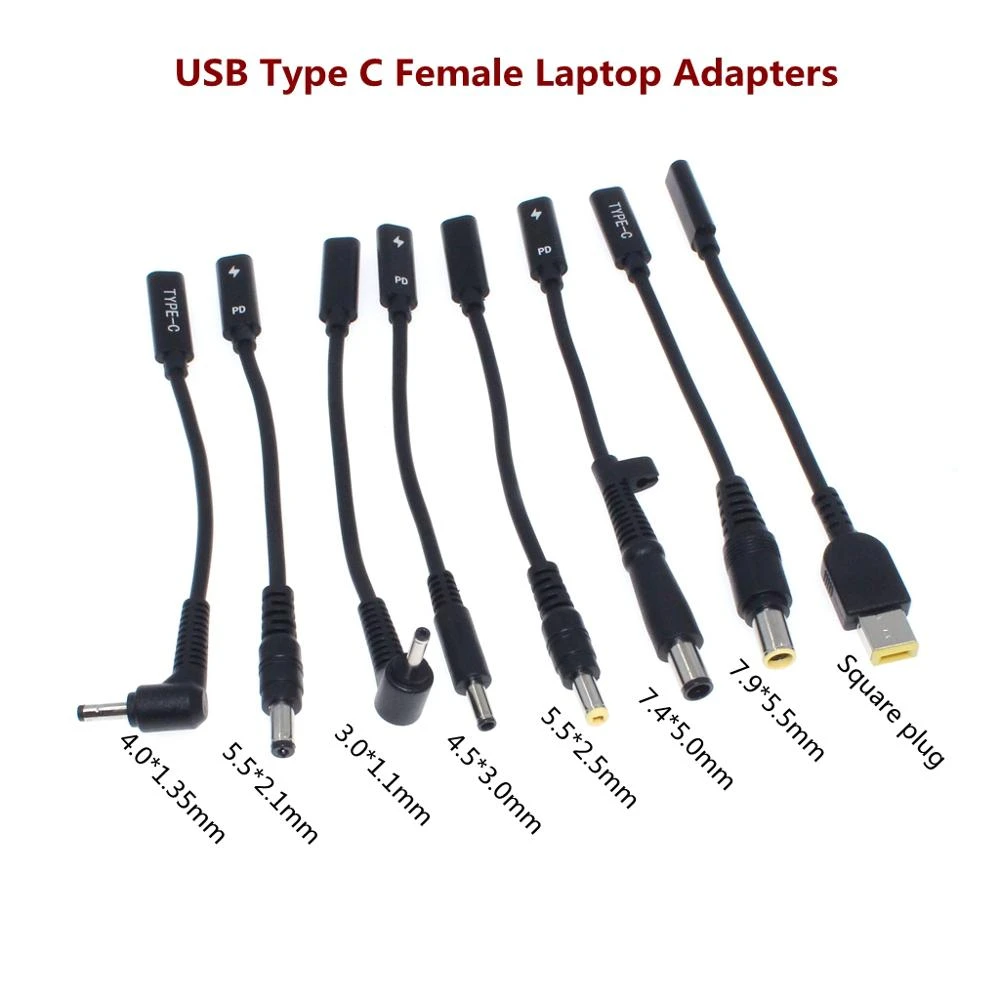 Usb 3.1 Type C Pd Power Adapter Converter Dc Plug Connector Cable Cord