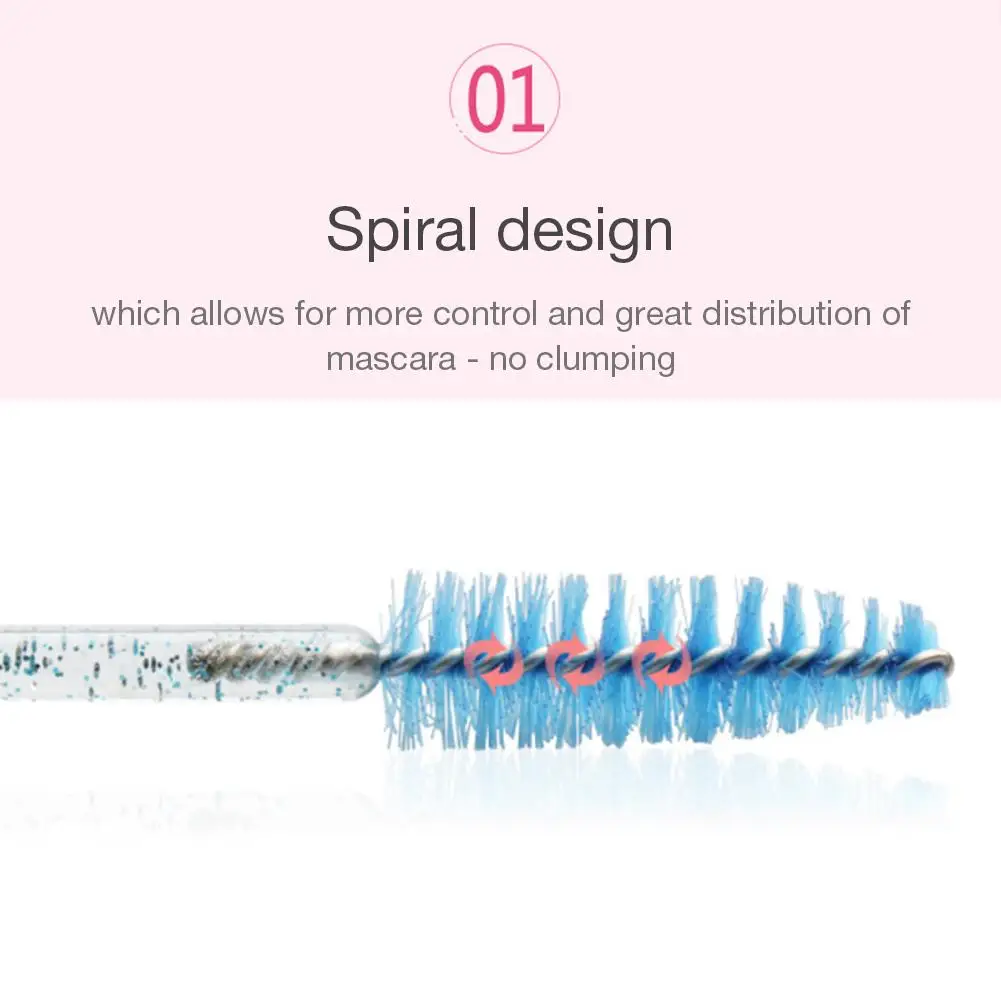 Ins 50Pcs Eyelash Brushes Makeup Brushes Disposable Mascara Wands Applicator Spoolers Eye Lashes Cosmetic Brush Makeup Tools