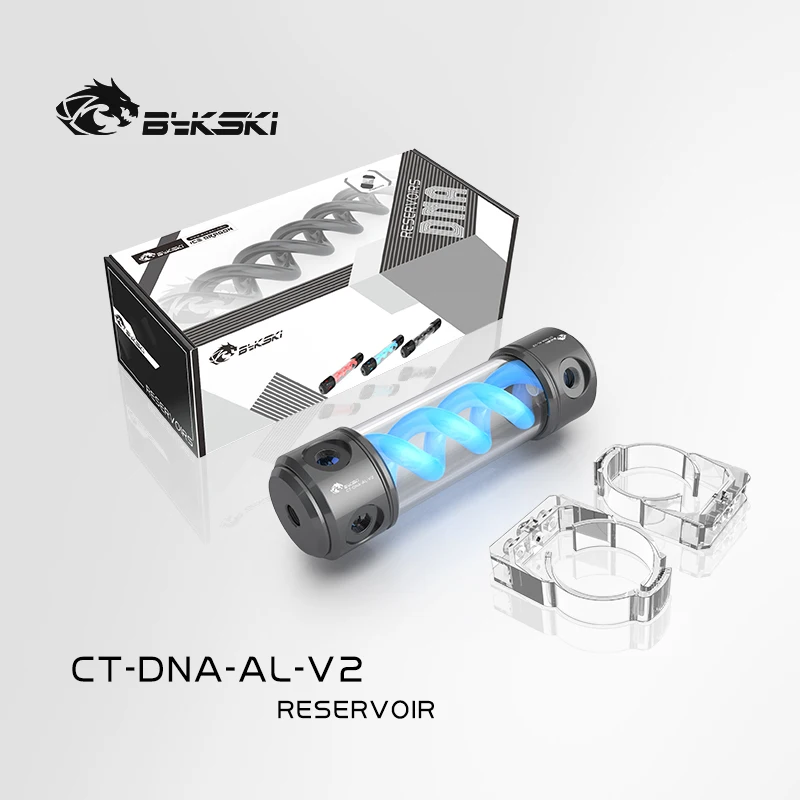 BYKSKI Длина 190 мм X 50 акриловая двойная спираль T-Virus цилиндрический резервуар для