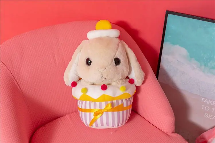 Милые бумажные чашки торт кролик кукла Девушки Сердце Lop мягкая игрушка кукла детский подарок на день рождения