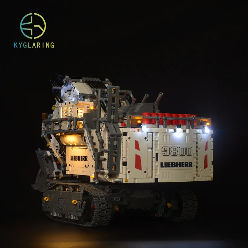 Kyglairng Led light kit for LEGO 42100 Technic Liebherr R 9800 Excavator Toy Building Blocks (Lighting Set Only)