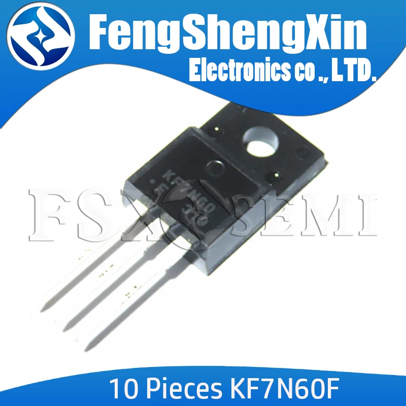 10PCS KF7N60 TO220 KF7N60F TO 220 7N60 TO 220F 600V 7A N CHANNEL MOS ...