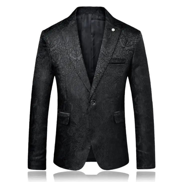 Korean casual suits men blazer masculino slim fit casaco jaqueta masculina coats mens jacket black blue