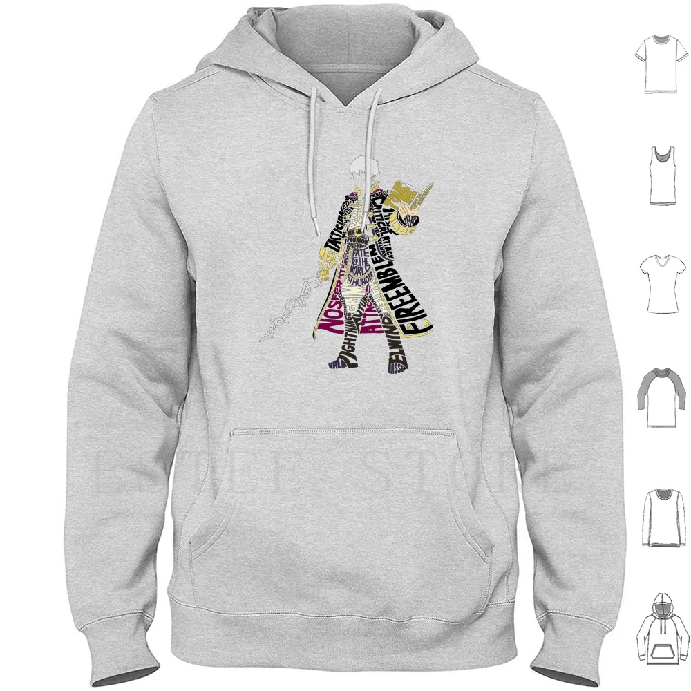 Robin Tipografia Felpa Con Cappuccio Manica Lunga Fire Emblem Ssb Wii U 3Ds Super Smash Bros Robin Marth Roy Lucina Chrom Awaking Kings