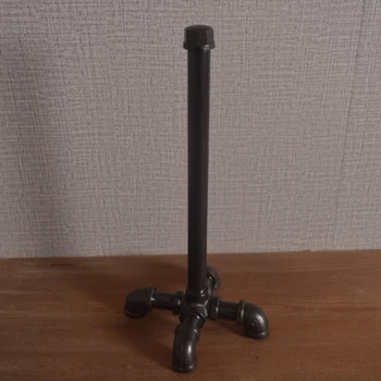 

Home Towel Holder Kitchen Industrial Style Water Pipe Paper Iron Black