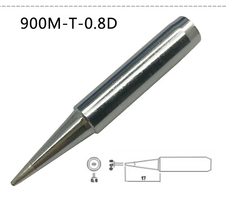 Gudhep 10PCS 900m Soldering Iron Tips Chisel Type 900m-T-1.6D 2.4D 3.2D 1.2D 0.8D Welding Tips for 936 Soldering Rework Station