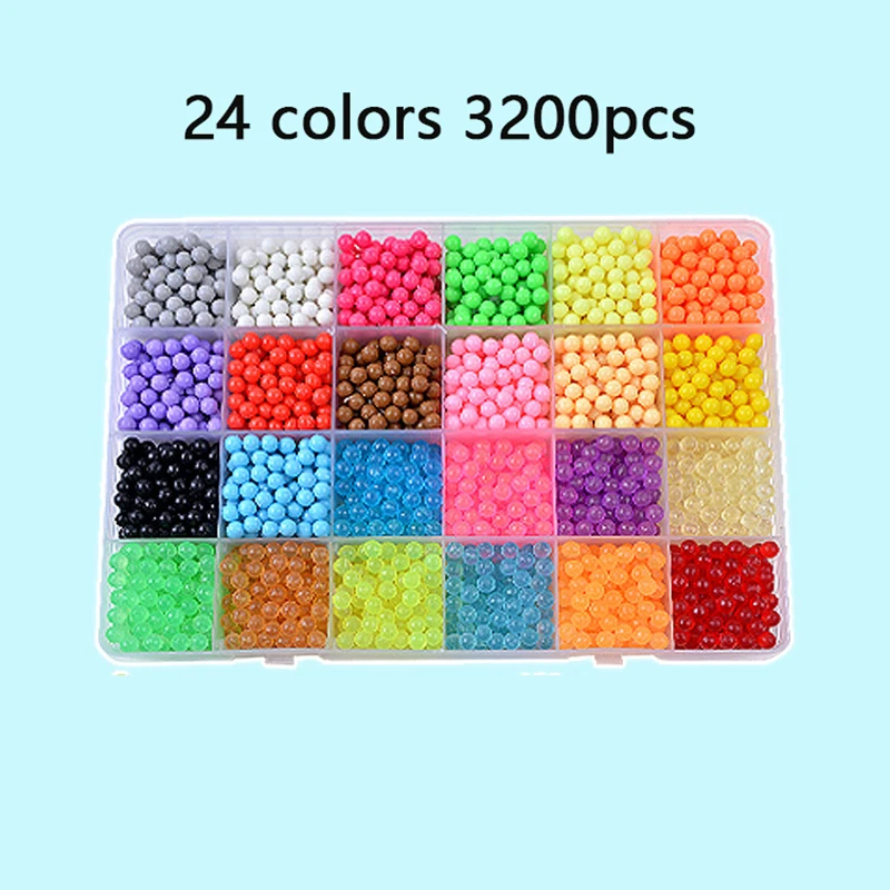 6000pcs DIY Water Magic Beads Toys For Children Animal Molds Hand Making 3D Puzzles Kids Educational Toys Spell Replenish Beans