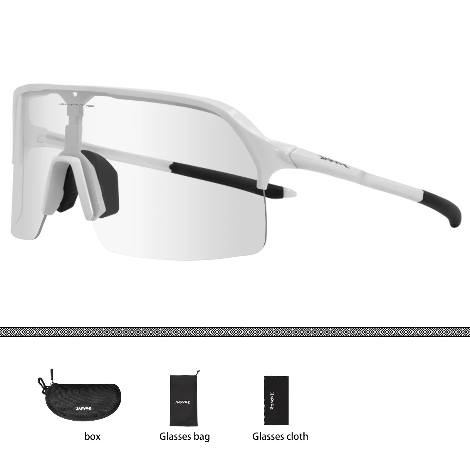 Fietsen Meekleurende 1 Lens Bril Heren Dames Racefiets Zonnebril Fiets MTB Sportbril Berg Rijden Vissen_voghion.com