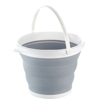 

Portable Folding Bucket with Lid Foldable Basin Tourism Outdoor Folding Bucket Fishing Promotion Camping Car Wash Bucket Outdoor