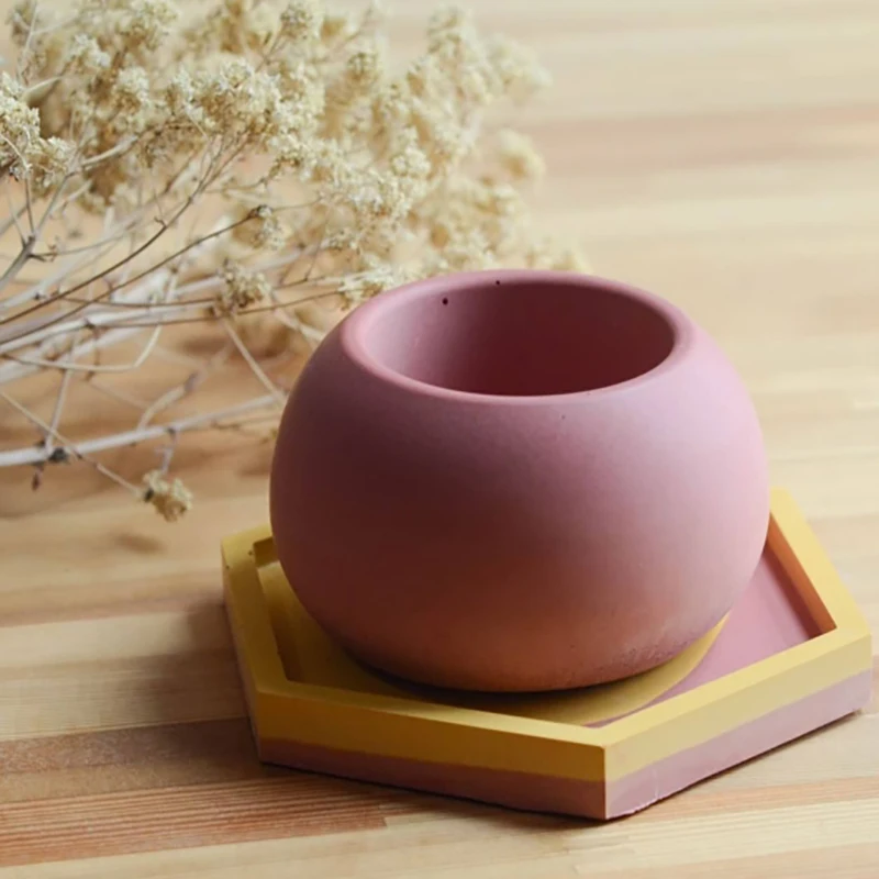 DIY Flower Pot Silicone Molds Cut Round Plaster Planter for Uv Epoxy Concrete Storage Box Jar Resin Mould Gardening Home Decor |