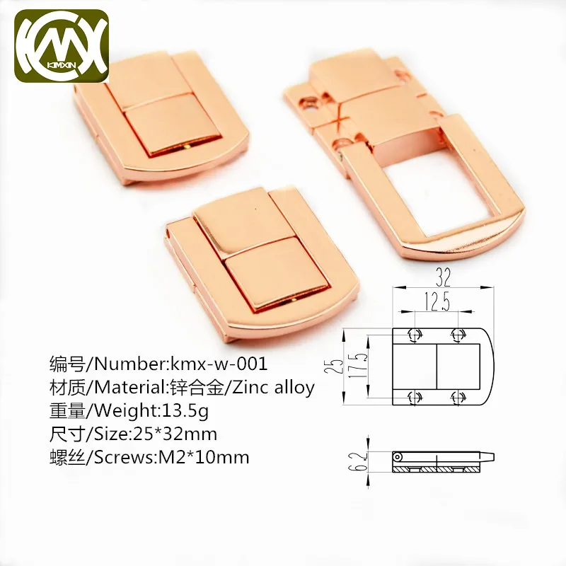 1 set KIMXIN Composite suite Watch box Cabinet hinge and lock Woodenbox collection jewelry case Hardware accessories With screw