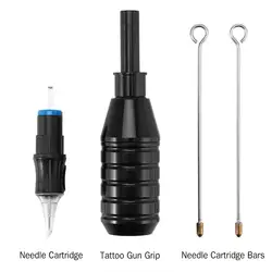Profession Alloy Cartridge Tattoo Grip for Cartridge Needles l Eyebrow Lip Coil& Rotary Machine with 2 Needle Driver Bars 2.5cm