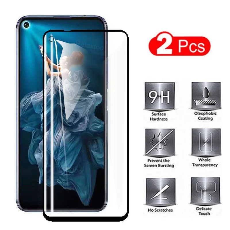 2pcs protective glass for Huawei Honor 20pro 20 s screen protector xoner pro saftey armor | Мобильные телефоны и
