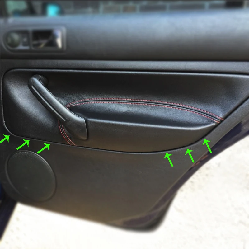 Solo 4 Porte Auto In Morbida Pelle 1 Pz Anteriore Porta Lato Passeggero Bracciolo Copertura Trim Per Vw Golf 4 Mk4 Bora Jetta 1999 2000 - 2005