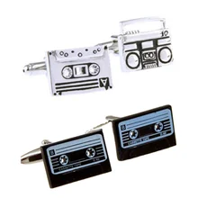 Retro Cassette and Radio Player fun Music Cufflinks