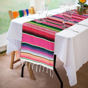 

Striped Pattern Cotton Material Practical Beautiful Tablecloth Furniture Accessories Manteles De Mesa Rectangular Table Decor