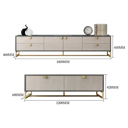 TABLE AND CABINET Скандинавский пост-современный ТВ-шкаф, простой и стильный светильник, роскошный ТВ-шкаф, журнальный столик, комбинированный набор, маленькая квартира - Цвет: TABLE AND CABINET