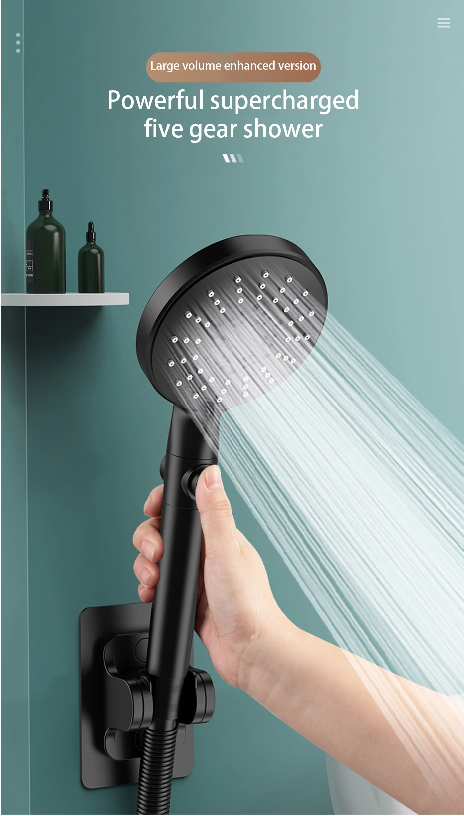 POMMEAU DE DOUCHE,C shower full setPomme de douche réglable pour