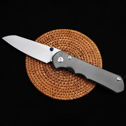 Couteau pliant tactique S35vn en alliage de titane de haute qualité, lame en pierre, lavage de la pierre, Camping de plein air, sécurité, défense, outil EDC 