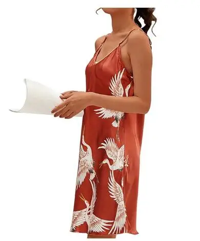 Sexy Lingerie Silk Nightdress Short Sleeve Casual Nightgowns Women Clothing Set Summer Plus Size Loose Sleepshirts Women Nightgowns Women Nightdresses Sleeping Dress
