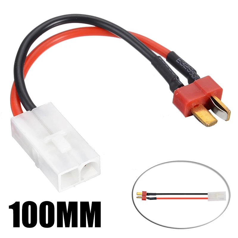 1pcs 10cm Lithium Battery MaleT-plug to Female Connector Charging Head Connector RC Connector Cable RC Accessories
