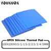 8 Pieces 100x100x0.5mm 1mm 1.5mm 2mm 2.5mm 3mm 4mm 5mm Blue White Green Combination Thermal Pads Cooling Conductive Silicone ► Photo 1/6