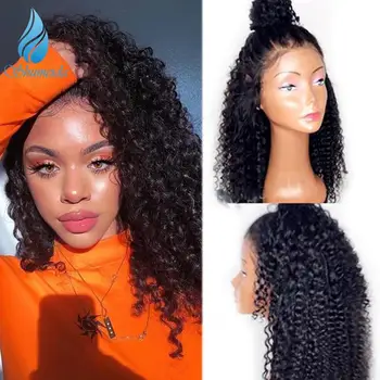 

13x4 Lace Front Wig With Baby Hair Bleached Knots Kinky Curly Human Hair Wigs Brazilian Remy Human Lace Wigs For Black Women