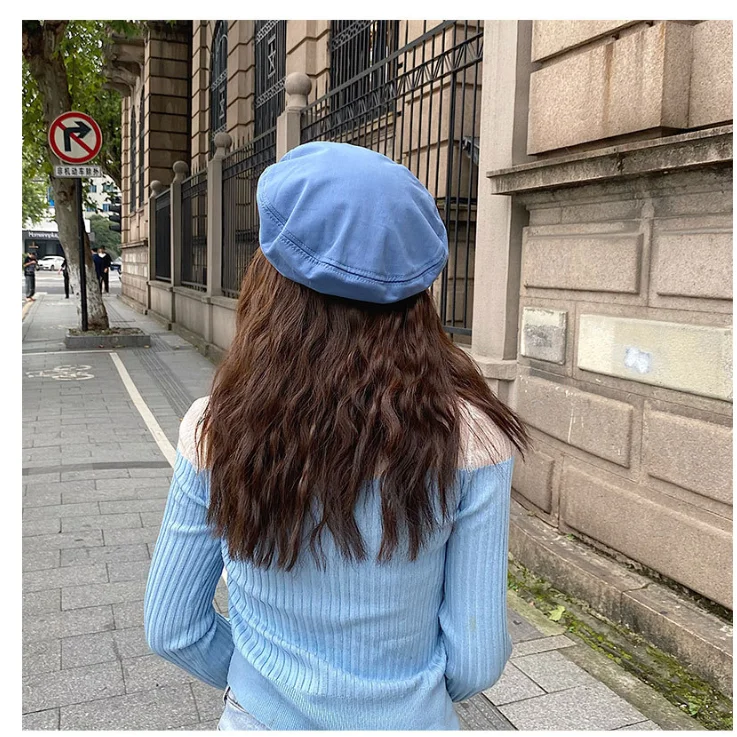 New Elegant Women Solid Beret for Fashion Summer Female Cotton Hats Sun Cap Autumn 2021 Brand Women's Painter Hat Lady Outdoor