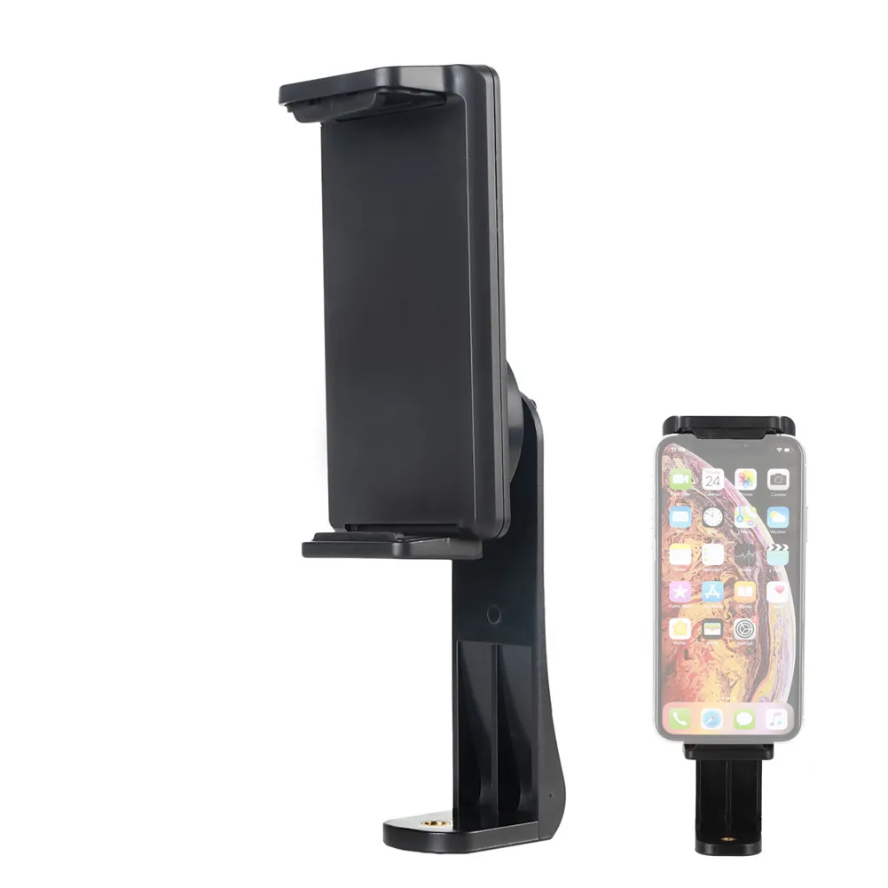 Universal Phone Tripod Mount Adapter 360° Rotation Smartphone Video Selfie Vertical Holder Adjustable Clamp For iPhone Samsung |