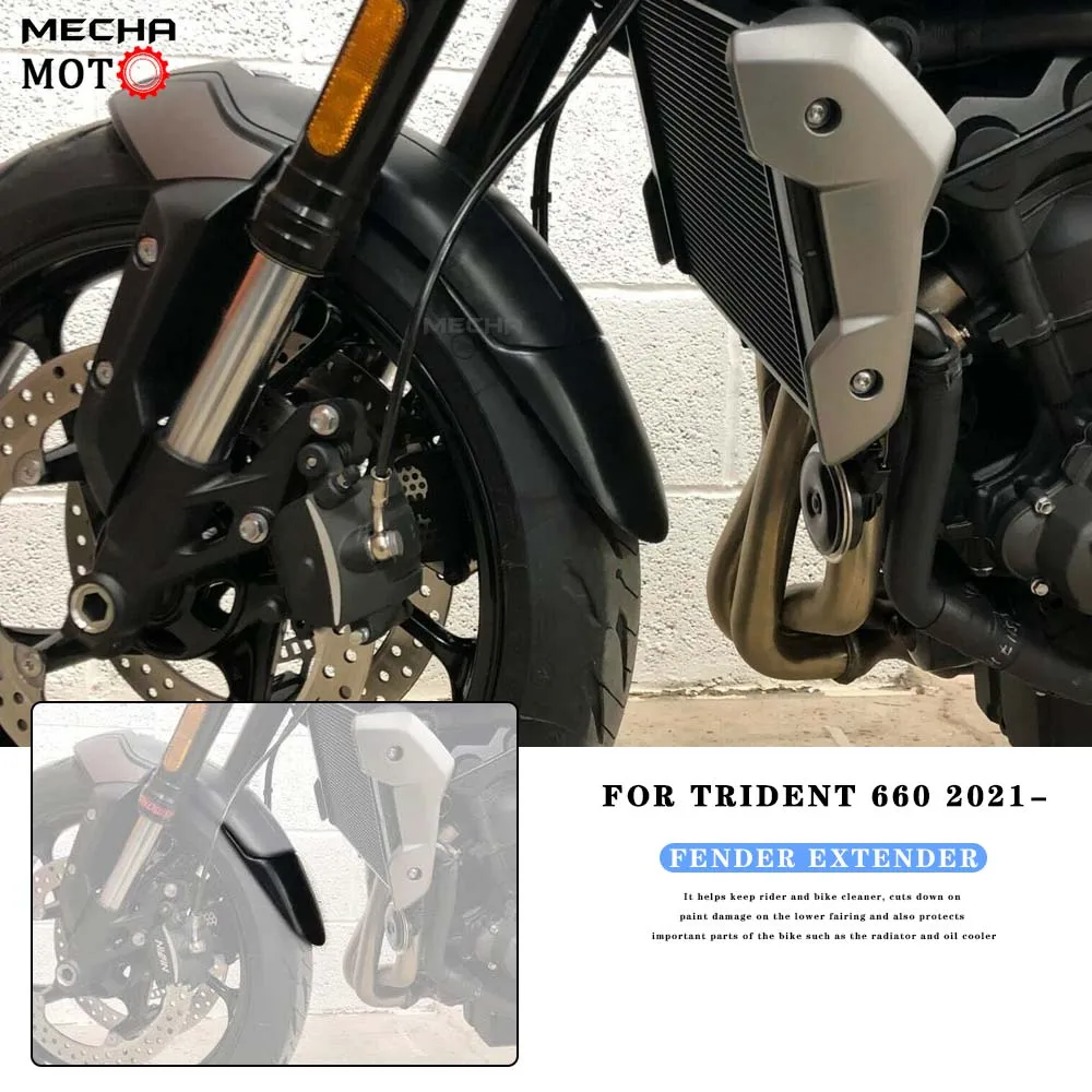 

NEW For Trident 660 Trident660 2021 motorcycle front fender mudguard Rear extension