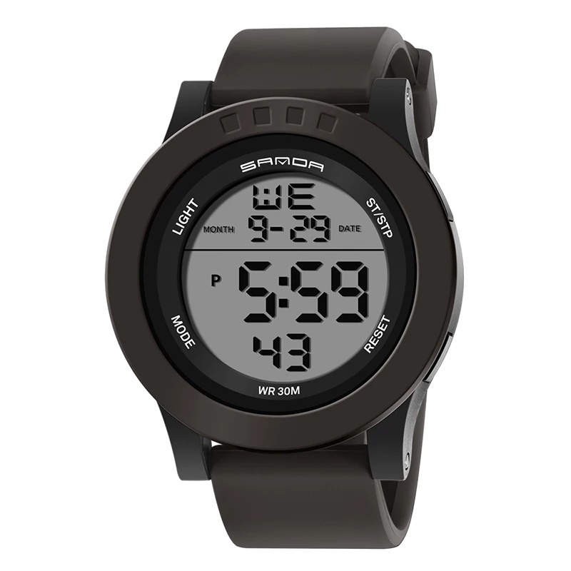 SANDA модные спортивные часы для мужчин водонепроницаемые военные светодиодный цифровые наручные часы для мужчин электронные часы Relogio Masculino#336
