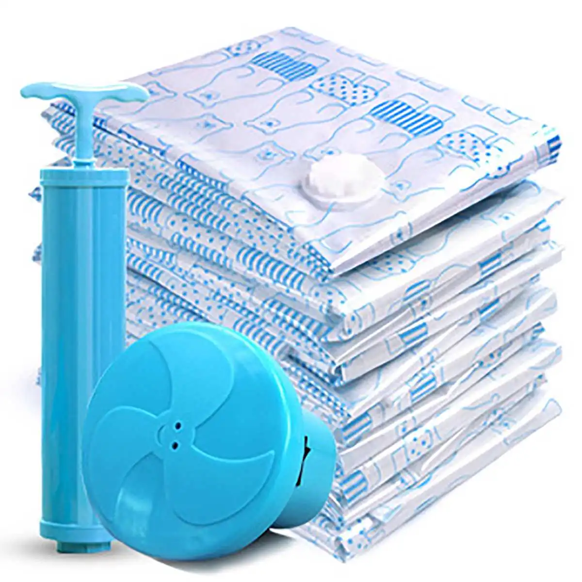 

11Pcs/set Thickened Vacuum Storage Bag For Cloth Compressed Bag with Hand Pump Reusable Blanket Clothes Quilt Organizer