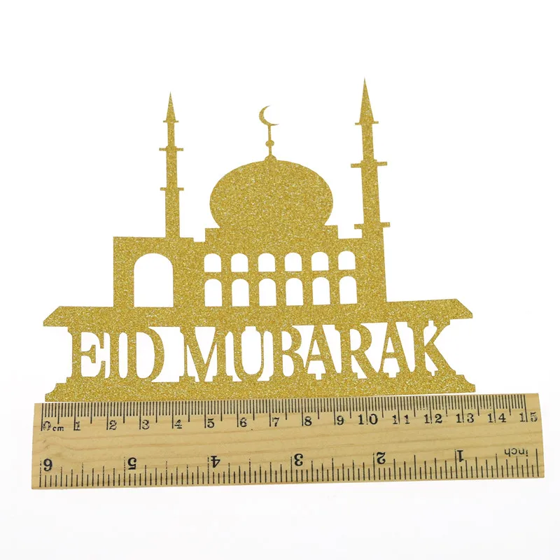 Eid Mubarak Торт Топперы флаги Блеск Дети с изображением пирожного на день рожденья Топпер Свадьба Невеста ребенок душ вечерние Рамадан выпечки DIY 20 шт./лот