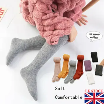 

Fall&Winter Children Girls Tights Pantyhose Cotton Knitted Solid Warm Toddlers Baby Long Tights Hot