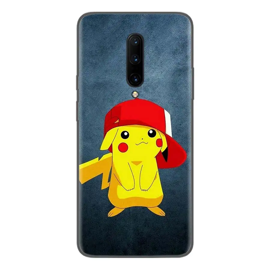 Pikachue Карманный Монстры черный чехол для телефона Oneplus 1+ 7 Pro 6T 5 5T 3 3T 7Pro художественный Подарочный узор индивидуальная Обложка Мода
