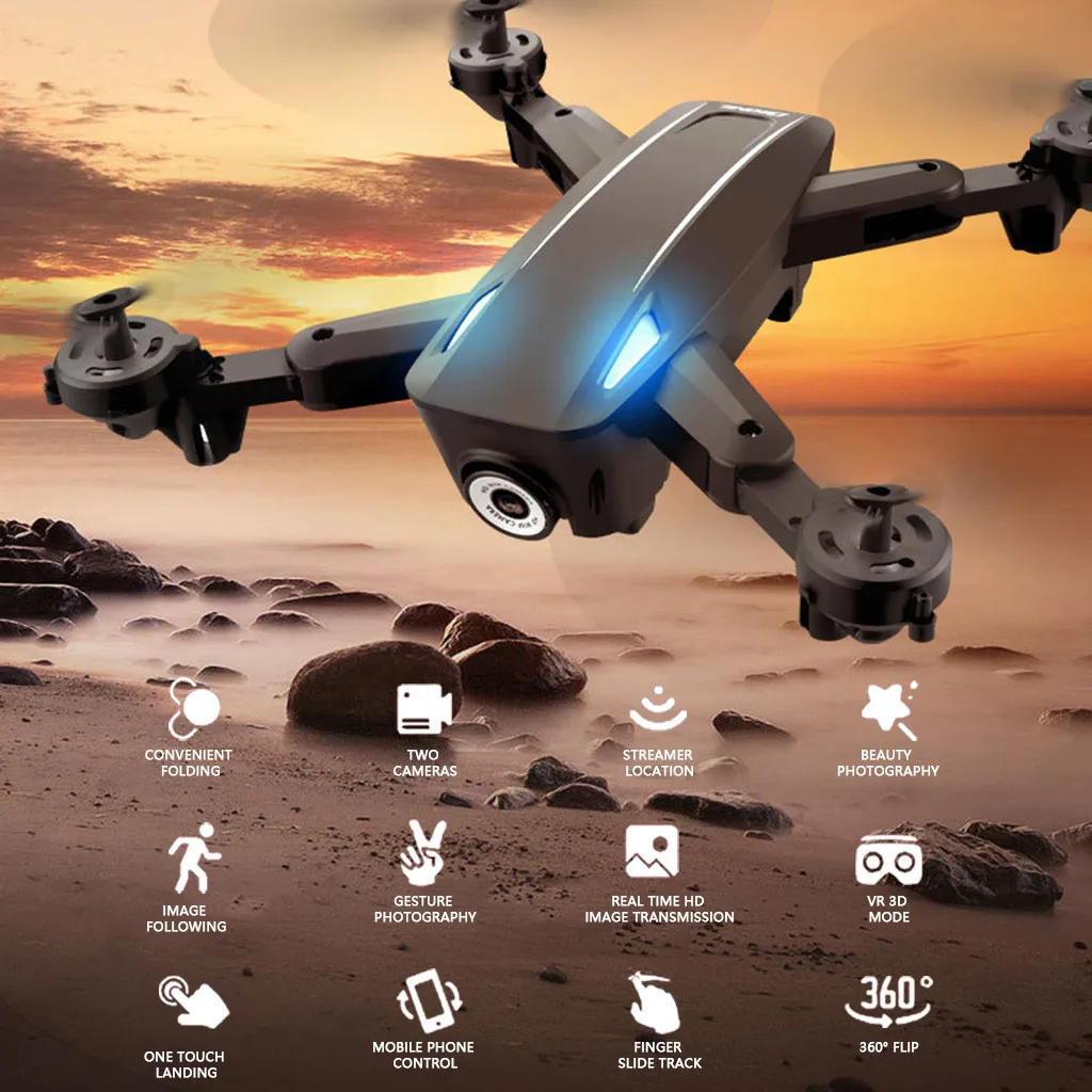Wifi 4K камера HD Квадрокоптер 20 мин продолжительность полета высота удержания FPV Дрон