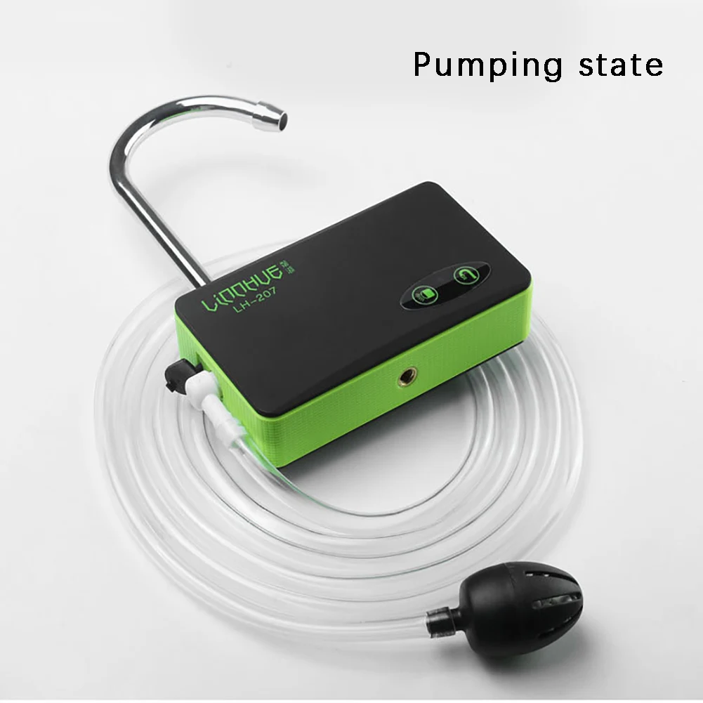 Поглотитель воды автоматический USB Перезаряжаемый для рыбалки на открытом воздухе портативный светодиодный ручной инструмент насос без усилий добавляющий кислород наживка светильник