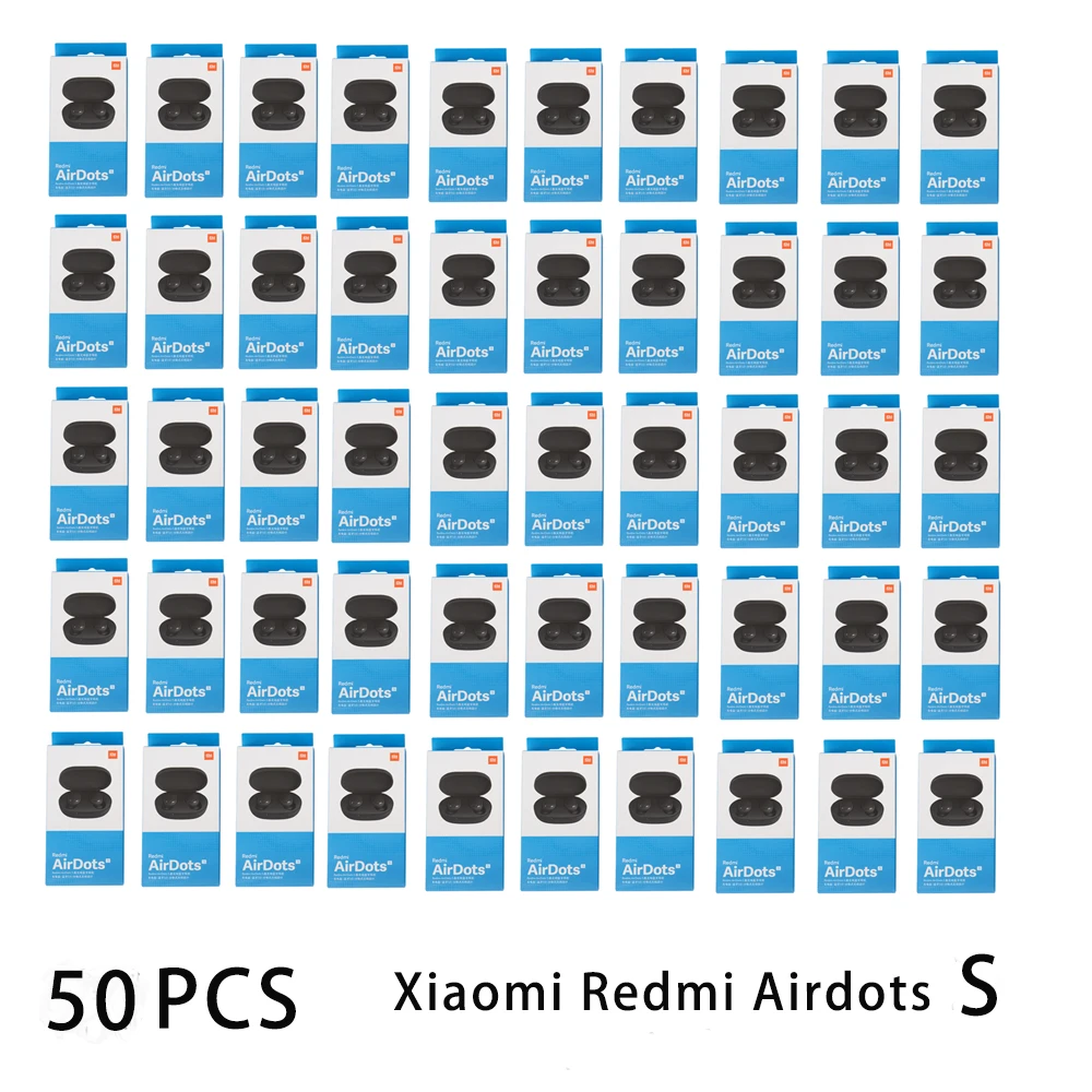 thumbnail image 1 of Xiaomi Redmi Airdots 2-auriculares inalámbricos originales, con Bluetooth, control por inteligencia artificial, para juegos, con micrófono, 50 o 100 unidades, venta al por mayor, 1 of 5