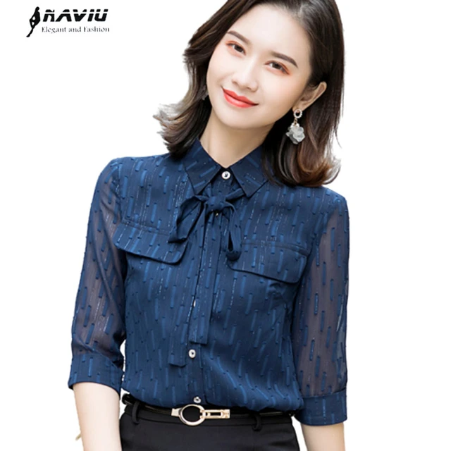 Novelty Red Professional OL Styles Ladies Short Sleeve Female Summer Slim  Fashion Business Women Shirts Tops Clothes Blouses Ladies Blouse Career Job  Interview Blusa Clothing