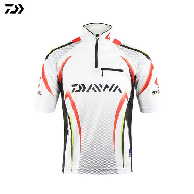 DAIWA одежда для рыбалки Мужская одежда для рыбалки с защитой от ультрафиолетового излучения Влагоотводящая дышащая рубашка с коротким рукавом для рыбалки Camisas Pesca - Цвет: 01